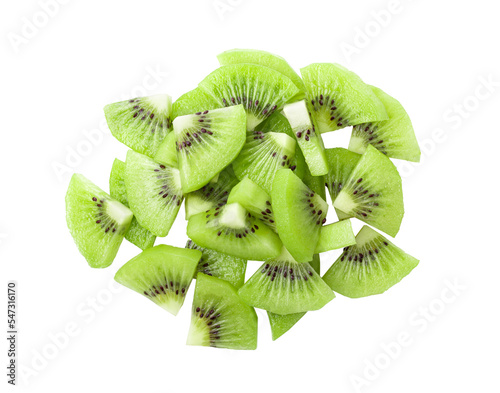 Slice of kiwi fruit isolated on transparent png