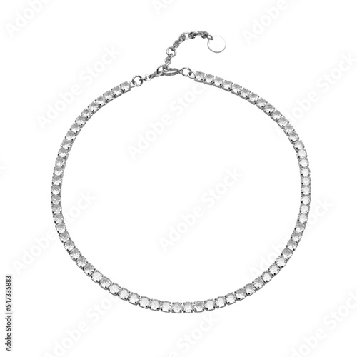 silver chain isolated on white