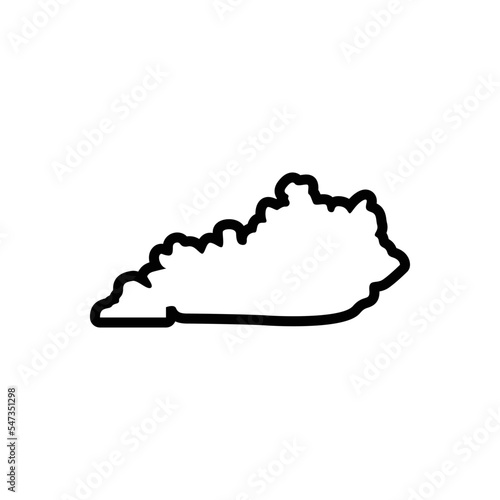 Black line icon for kentucky