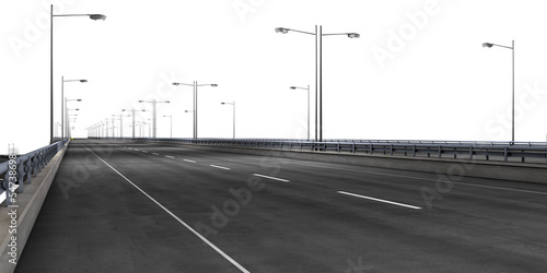 overpass road for night scenes arch viz hq cutout