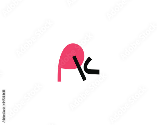 Creative PK letter logo design template vector