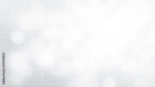 Abstract gray halftone pattern on white background with copy space. Dotted pattern for template, brochure, business card, web page etc. 4k resolution.