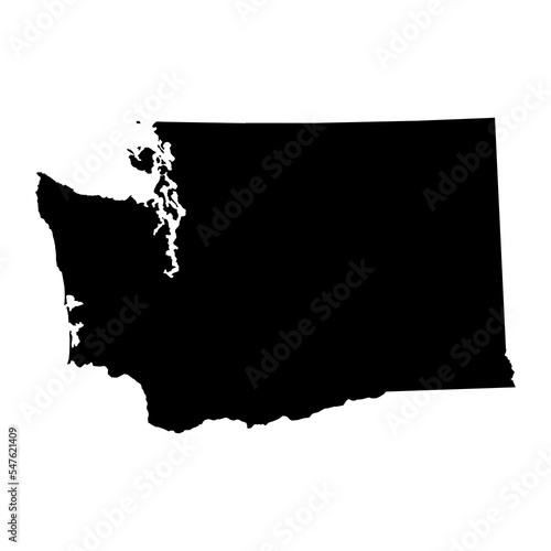 Washington map shape, united states of america. Flat concept icon symbol vector illustration