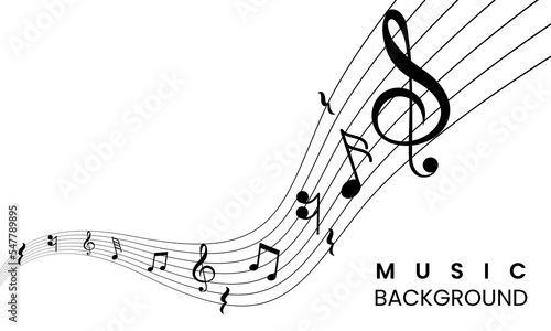 music note royalty background vector, music notes vector illustration