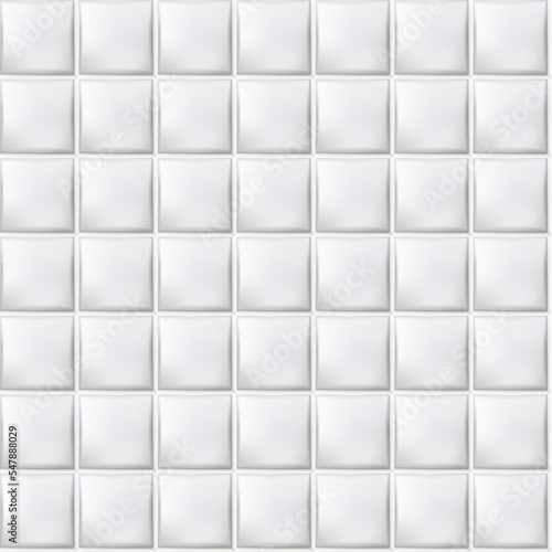 Vector White Porcelain Flooring or Walling Tiles Seamless Pattern for Beauty and Health Care Product Background.