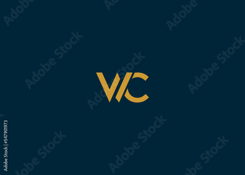 letter wc logo design vector illustration template