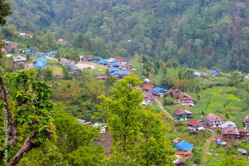 Village of Khewang Taplejung on the way to kanchenjunga base camp in Nepal