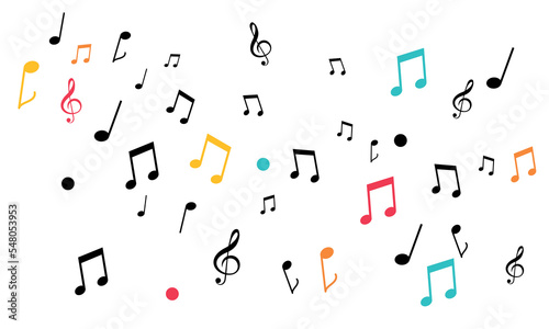 Music Notes Background Vector, music illustration vector