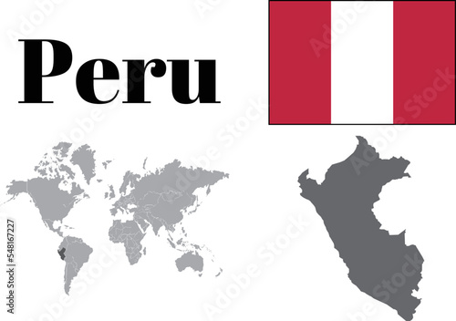 ペルー 国旗/地図/領土