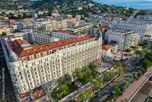 Aerial view of the city of Cannes on the French Riviera. The home of the Cannes film festival