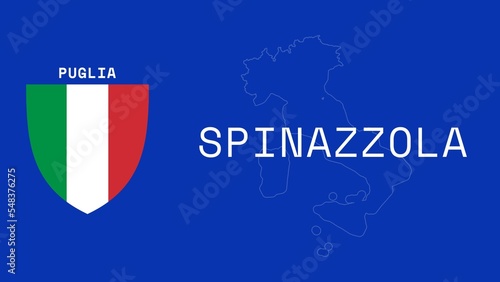 Spinazzola: Illustration mit dem Ortsnamen der italienischen Stadt Spinazzola in der Region Puglia