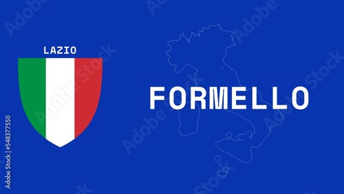 Formello: Illustration mit dem Ortsnamen der italienischen Stadt Formello in der Region Lazio