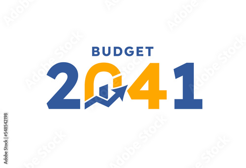 Budget 2041 logo design, 2041 budget banner design templates vector