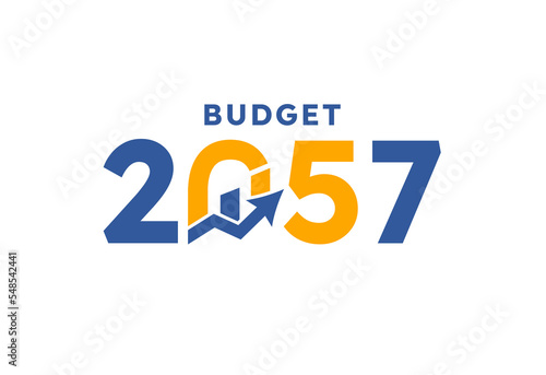 Budget 2057 logo design, 2057 budget banner design templates vector