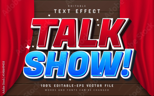 Talk show 3d text effect editable
