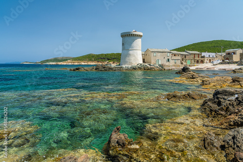 The picturesque village of Tollare on a summer morning, near Ersa, in Cap Corse, Corsica, France.