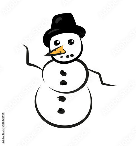 Bałwan ilustracja snowman illustration