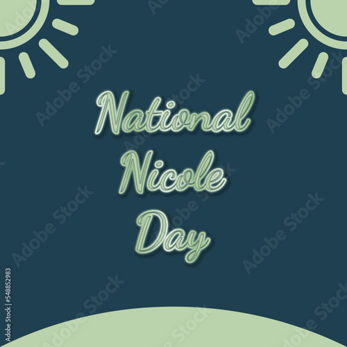 National Nicole Day background.