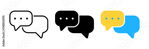 Chat Message icon, Talk bubble speech, Chat on line symbol, app Chat Messaging business concept, Vector illustration eps 10