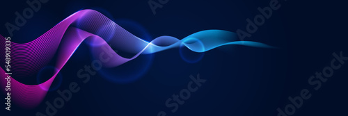 Abstract red blue and pink purple gradient wave particle background. Flow wave with line landscape. Digital data structure. Future mesh pattern point visualization. Technology vector illustration.