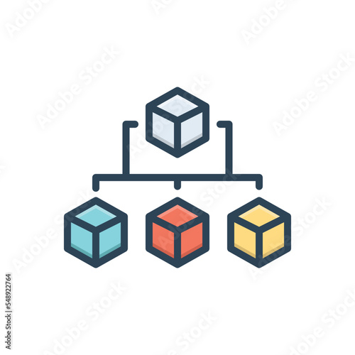 Color illustration icon for modules