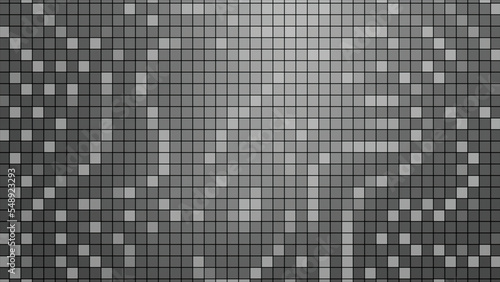 Gray little squares. Motion.Bright bright little squares flashing with different colors in animation.