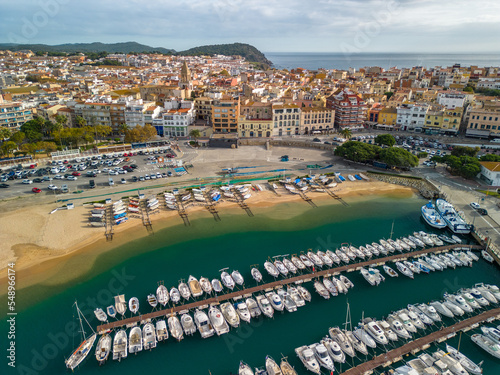 Palamós tourist city Girona Costa Brava of Spain on the Mediterranean sea fishing village international stop for cruise ships