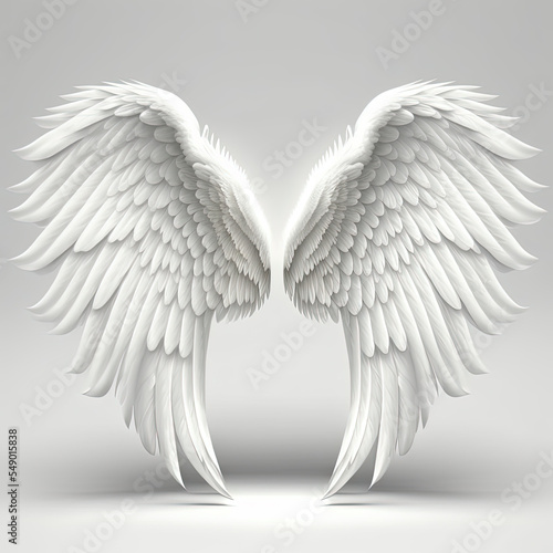 Angel wings in white