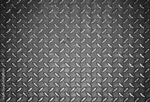 Black and white Diamond steel plate background