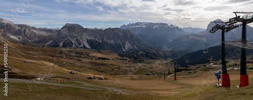 Seceda, Włochy , Dolomity, Tyrol, góry, wschód słońca, zachód słońca