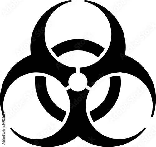 Biohazard Sign Vector - Black