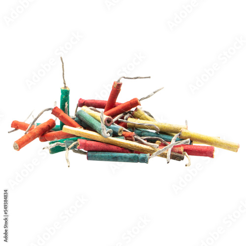 a group of colorful firecracker or firework pyrotechnic