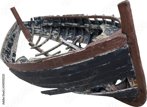 Isolated PNG cutout of a ship wreck on a transparent background