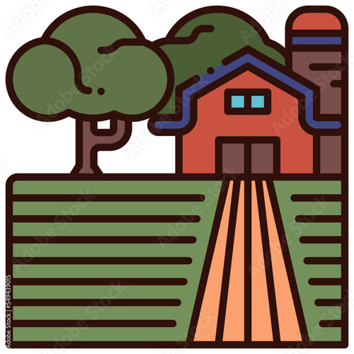 farm landscape illustration