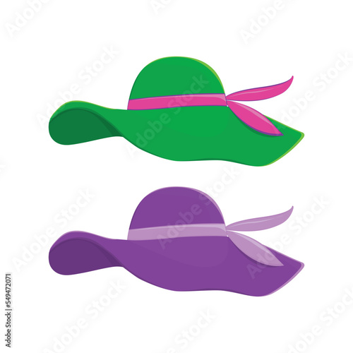 Kentucky derby hats design vector flat isolated illustration