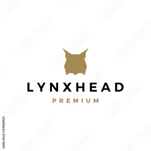 lynx head gold logo vector icon download