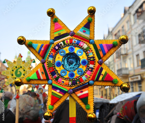 Handmade Christmas star for the nativity scene - a traditional a