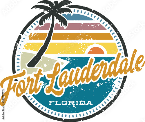 Fort Lauderdale Florida USA Vacation Stamp