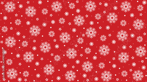 Beautiful christmas background with various snowflakes.