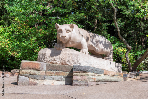 Nittany Lion in the campus of Penn State University, State College, Pennsylvania. 