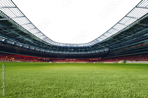 Modern football stadium ready to soccer match