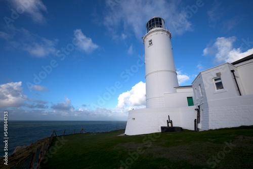Padstow Cornwall UK 11 28 2022 Trevose Lighthouse 1847 built by Trinity House for vessels using the Bristol Channel 