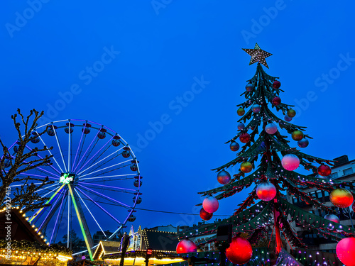 Luxembourg, Luxembourg - November 26, 2022: Luxembourg Christmas Market, Luxembourg