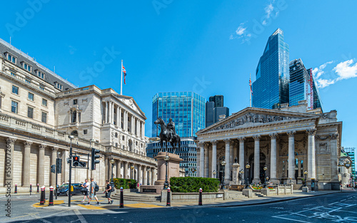 Bank of England und Royal Exchange in London