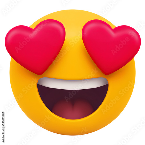 Emoji 3D In love Emoticon