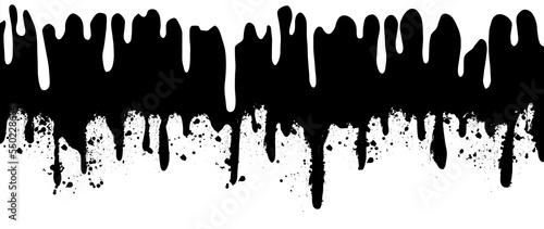 Black paint liquid dripping background