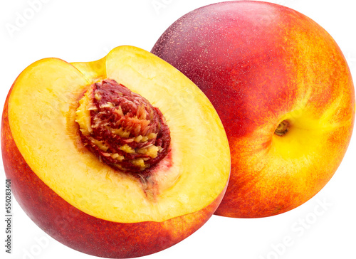 Peach fruit isolated 