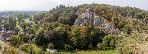 View from the castle - La Varenne valley - Domfront en poiraie - Orne - Normandy - France