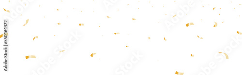 congratulatory background with gold confetti on a transparent background