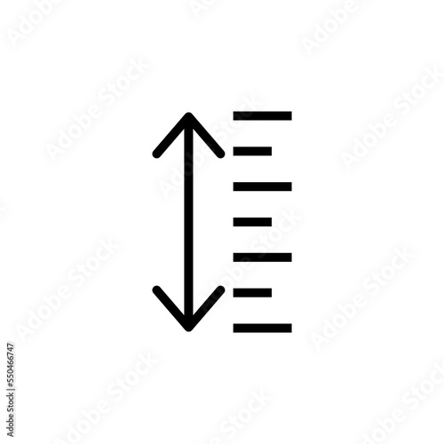 height icon vector design templates